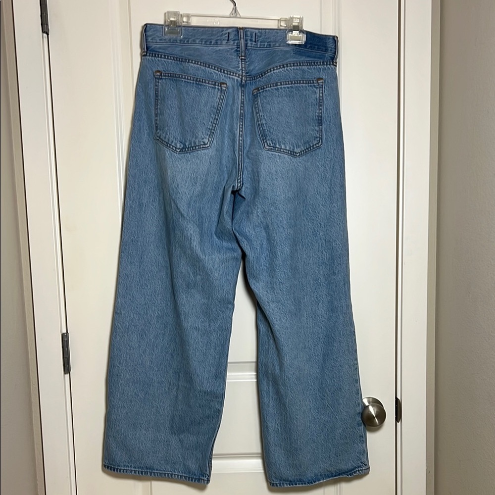 Abercrombie & Fitch Ultra Loose Low Rise Light Blue Denim Jeans Curve 28 6 Short - Picture 4 of 7